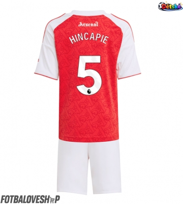 Arsenal Piero Hincapie #5 Dětské Domácí Dres 2025-26 Krátký Rukáv (+ trenýrky)